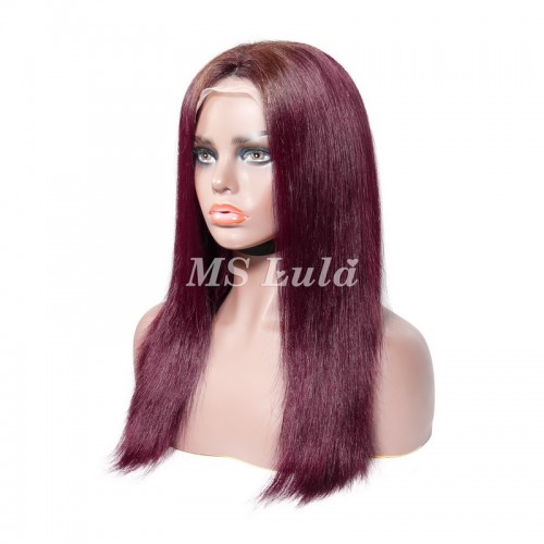 #4/99J Double Drawn Straight 4x4 Closure Wig | Human Hair Wig | Lace Front